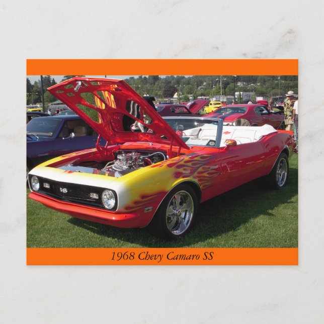 Carte Postale Chevy Camaro SS 1968 (Devant)