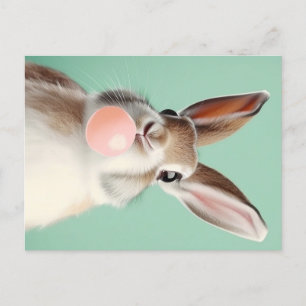 Carte Postale Chew on this : Lapin de Pâques qui profite d'une g