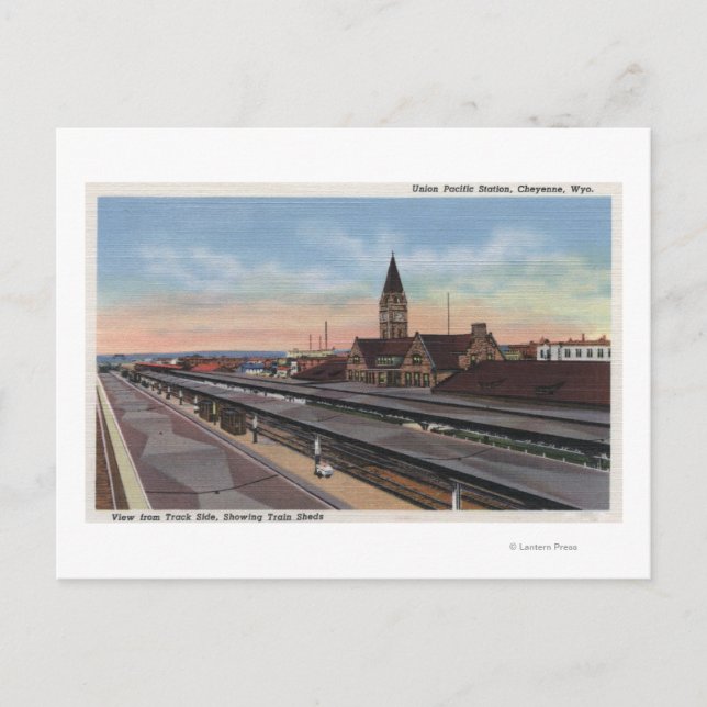 Carte Postale Cheyenne, WY - gare ferroviaire Union Pacific (Devant)