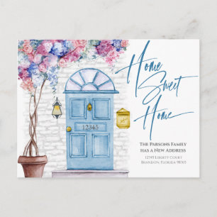 Carte Postale Chez Nous Nous Avons Déménagé Porte Aquarelle