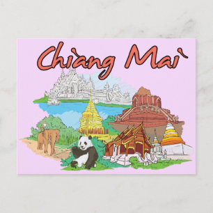 Carte Postale Chiang Mai, Thaïlande Voyage célèbre