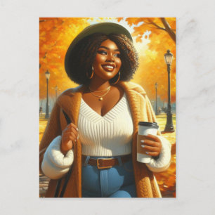Carte Postale Chic Africaine Américaine Thanksgiving   Automne