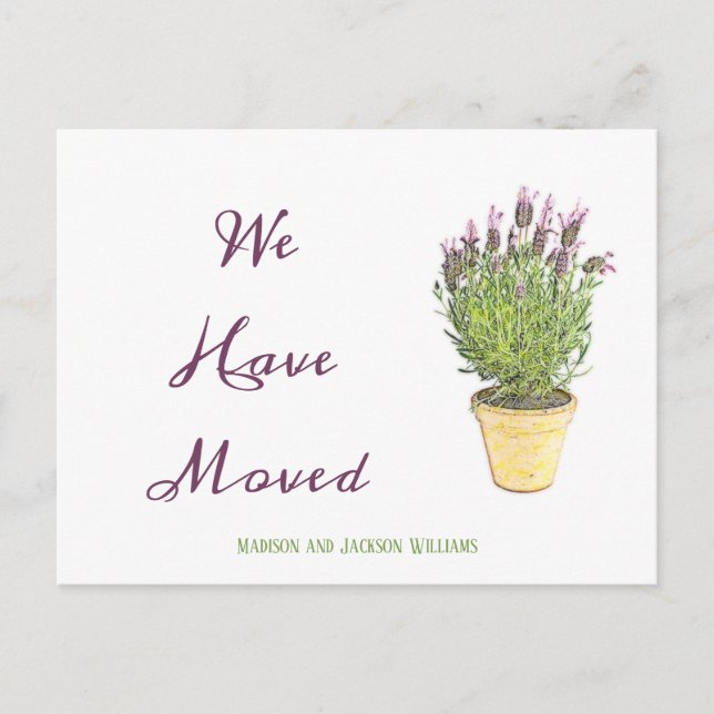 Carte Postale Chic Changement d'adresse | Faire-part de déplacem (Devant)
