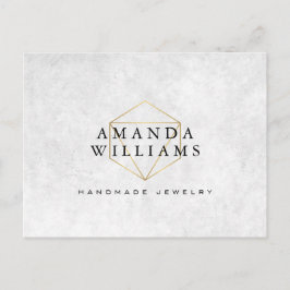Carte postale Chic Faux Gold Gemstone Jewelry Desi
