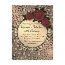 Chic Leopard Rose Fabuleux 40e anniversaire