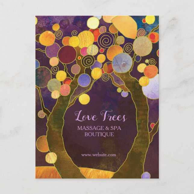 Carte Postale Chic Love Trees Business multi-usages (Devant)
