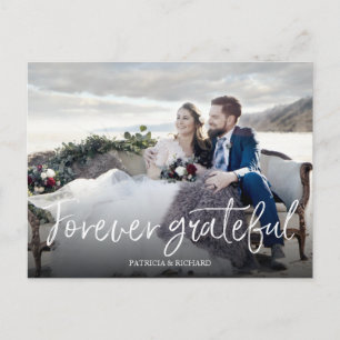 Carte Postale Chic Mariage Merci Photo Pour Toujours Reconnaissa