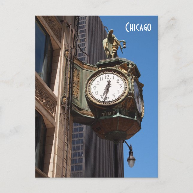 Carte postale Chicago Clock (Devant)