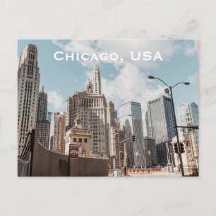 Carte Postale Chicago, États-Unis Voyage Tourisme Publicité Vint