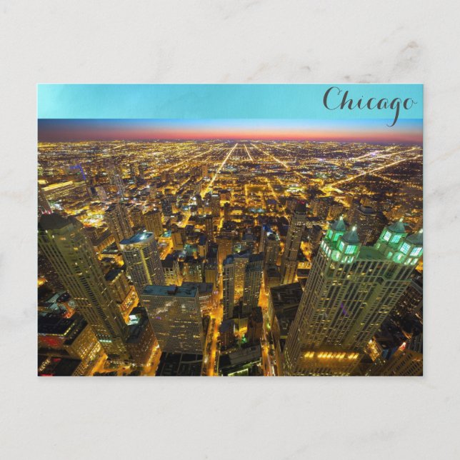 Carte Postale Chicago Illinois City Skyline Skyscrapers Photo (Devant)