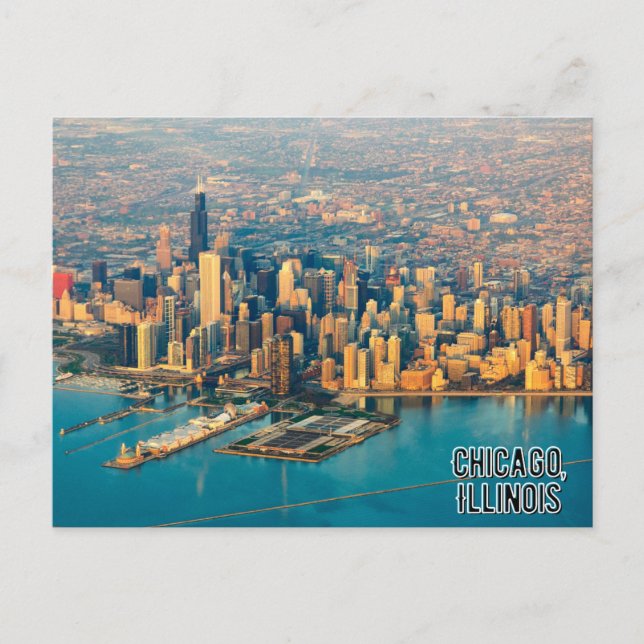 Carte postale Chicago Illinois Downtown (Devant)