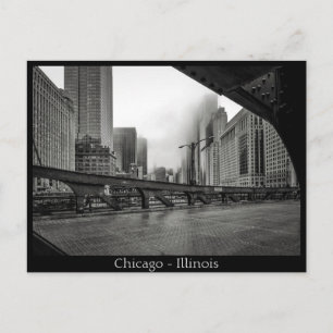 Carte Postale Chicago, Illinois en noir et blanc