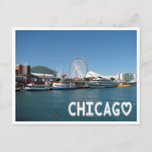 Carte Postale Chicago Illinois ( IL ) Navy Pier Ferris Wheel USA