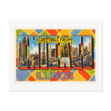 Chicago Illinois IL Vieux souvenir Vintage voyage