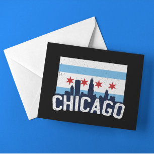 Carte Postale Chicago Illinois Skyline 4 étoiles Vintage