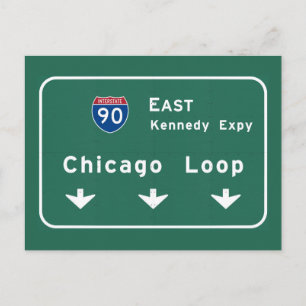 Carte Postale Chicago Loop I-90 E Interstate Illinois IL