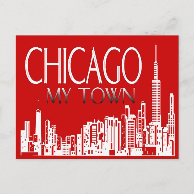 Carte Postale Chicago Ma ville (Devant)