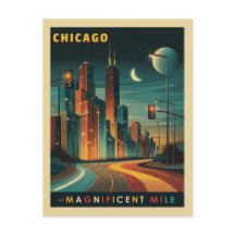 Chicago Magnificent Mile à l'ancienne