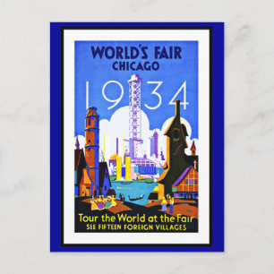 Carte postale Chicago Salutations Vintage