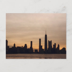 Carte Postale Chicago Skyline au coucher du soleil