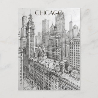 Carte Postale Chicago Travel