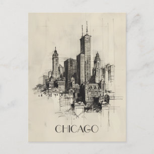 Carte Postale Chicago USA Travel