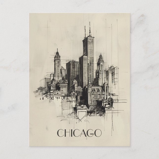 Carte Postale Chicago USA Travel (Devant)