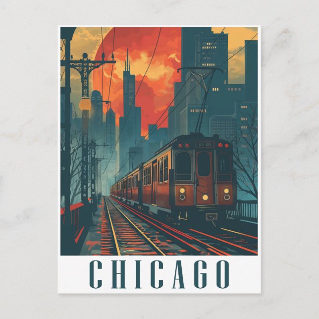 Carte Postale Chicago vintage (Devant)