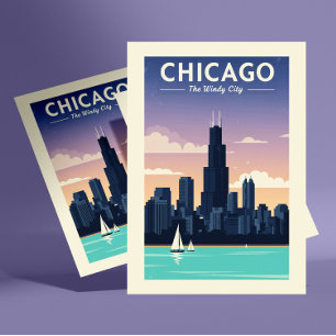 Carte Postale Chicago vintage