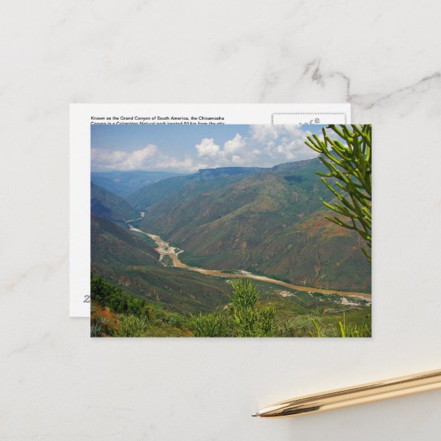 Carte postale Chicamocha Canyon (Devant/Arrière en situation)