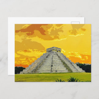 Carte Postale Chichen Itza Mexique Pyramide architecture ancienn