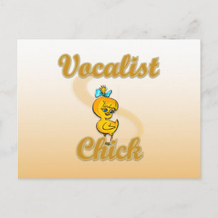 Carte Postale Chick vocaliste