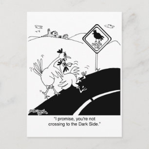 Carte Postale Chicken Not Crossing To The Far Side