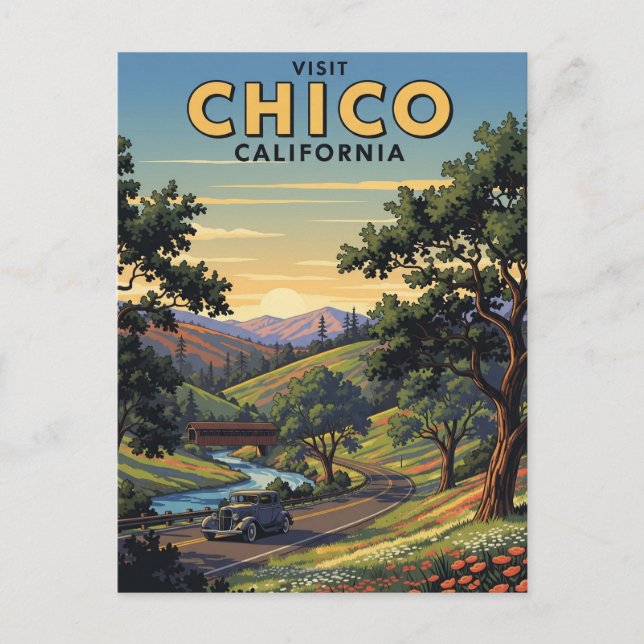 Carte Postale Chico California Travel (Devant)