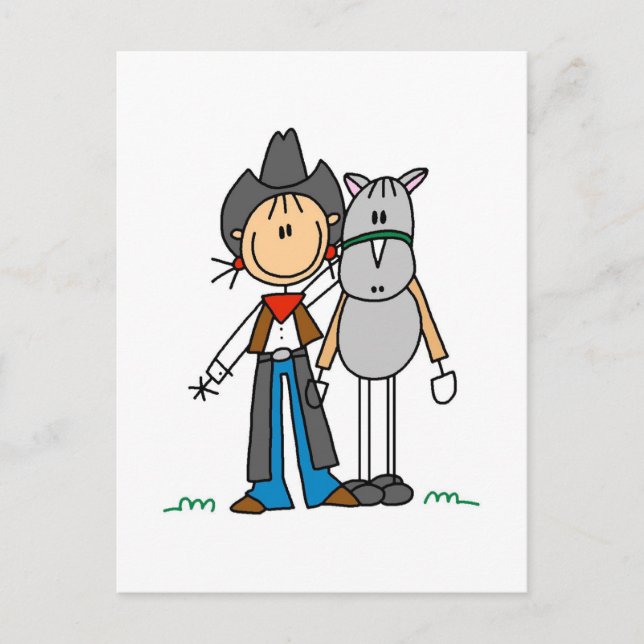 Carte Postale Chien à bascule avec Cheval Tshirts (Devant)