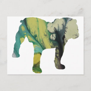 Carte Postale Chien Abstrait Silhouette