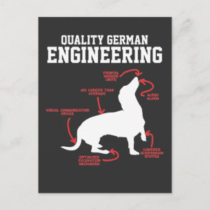 Carte Postale Chien allemand Dachshund Weiner Ingénierie Chien a