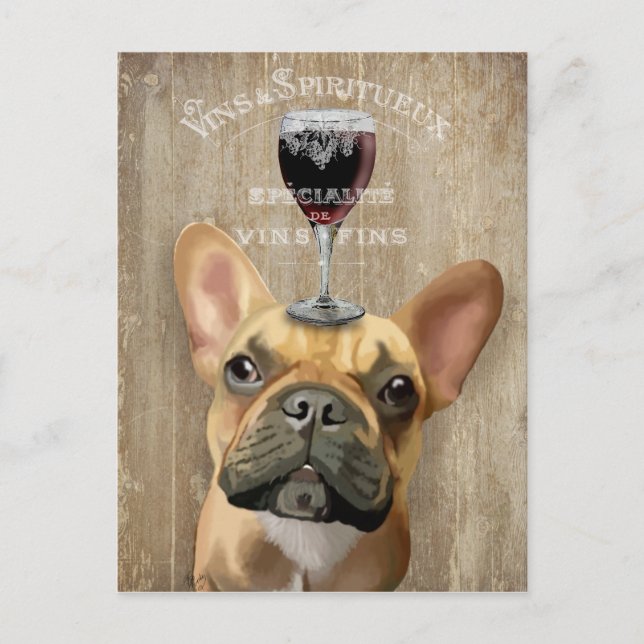 Carte Postale Chien Au Vin, Chien de taule français (Devant)