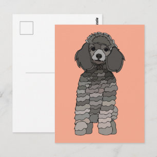 Carte Postale Chien Caniche Animal de Compagnie