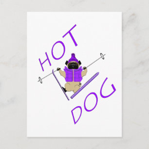 Carte Postale Chien chaud