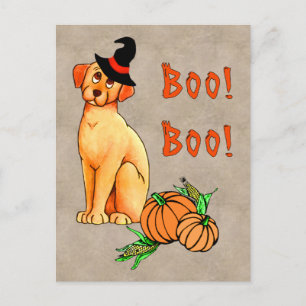 Carte Postale Chien chiot d'Halloween