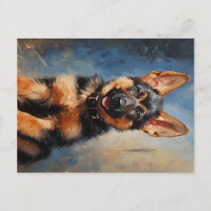 Carte Postale Chien de berger allemand chiot