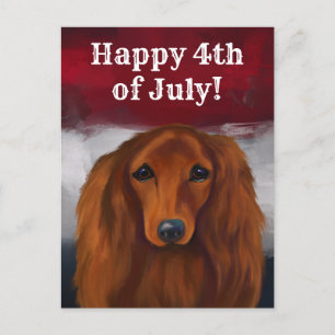 CARTE POSTALE CHIEN DE CHIEN ROUGE