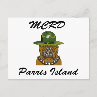 Carte Postale Chien de diable d'île de MCRD Parris