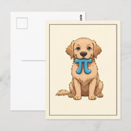Carte Postale Chien De Jour Pi Avec Symbole Pi | Joyeuse Journée