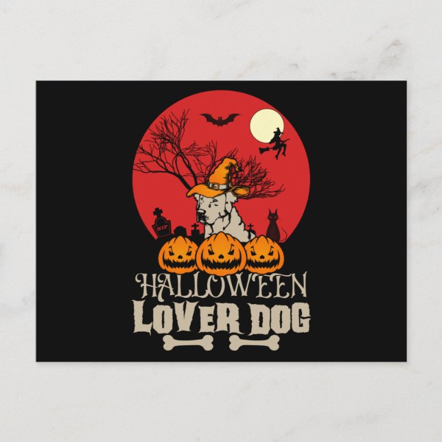 Carte Postale Chien de l'Halloween (Devant)