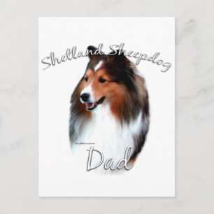 Carte Postale Chien de mer de Shetland (sable) Papa 2