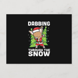 Carte Postale Chien de Noël du Chihuahua de Neige