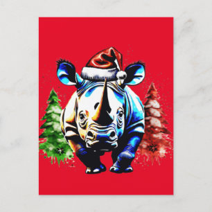 Carte Postale Chien de Noël mignon