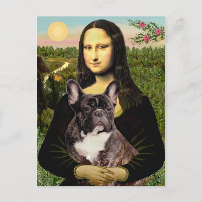 Carte Postale Chien de taureau français (br10) - Mona Lisa (Devant)